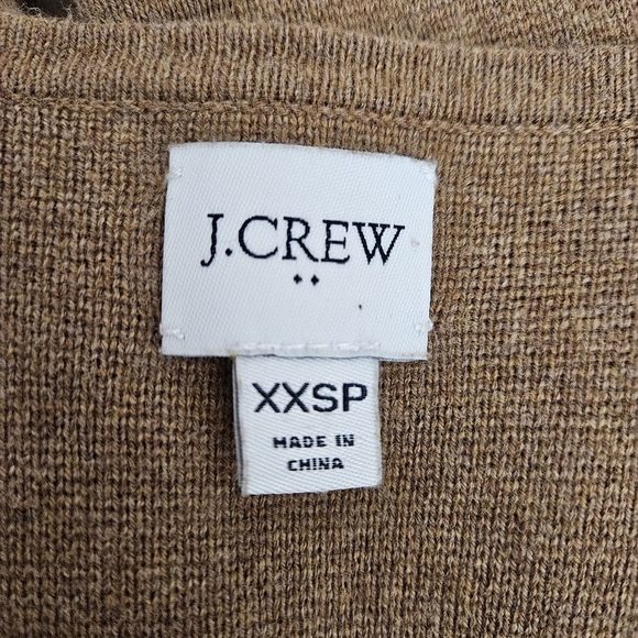 J.CREW Juliette Knit Sweater Cardigan Camel Long Sleeve Open Front Petite P2XS - Picture 4 of 6